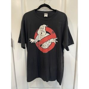Ghostbusters Logo Graphic T-shirt Men XL Black Short Sleeve Movie